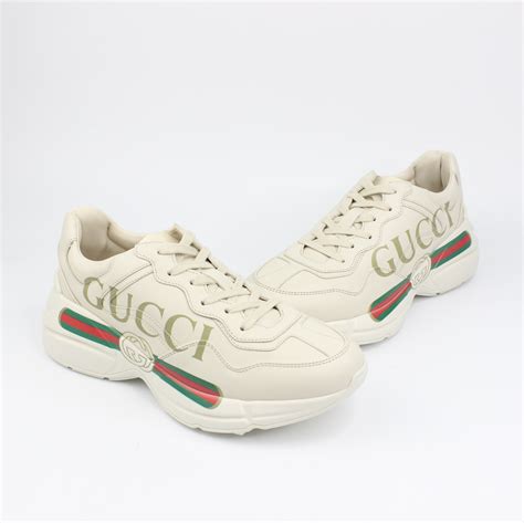 rhyton Gucci logo leather sneakers